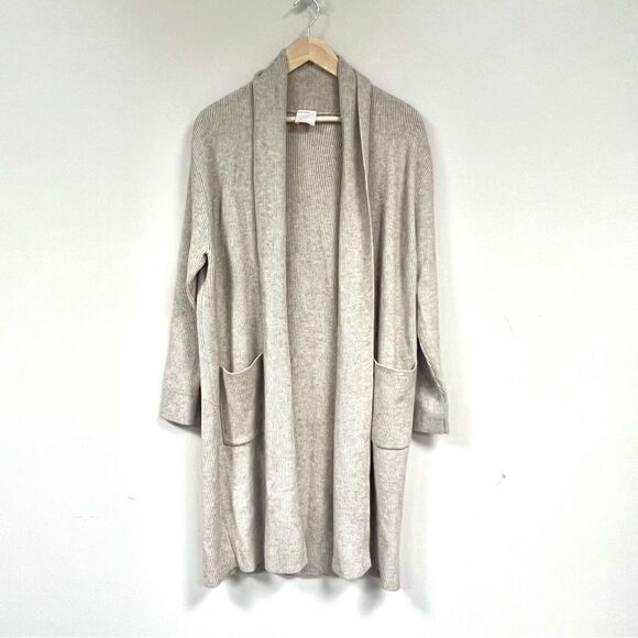 Kerisma Sweaters - Kerisma longline cardigan light brown oatmeal Sz S/M